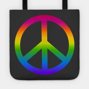 Rainbow Peace Symbol Tote