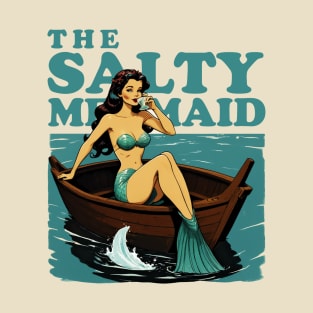 the salty mermaid - retro T-Shirt