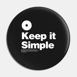 Keep it Simple Pin