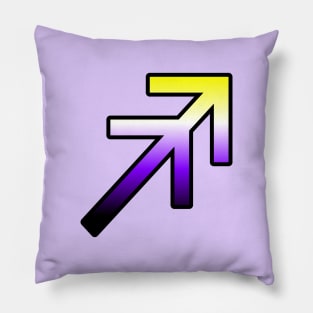 Sagittarius Nonbinary Pride Symbol Pillow