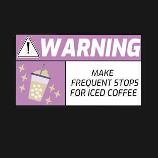Iced Coffee Lover Car Decal Warning T-Shirt