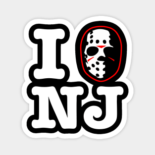 I Hockey Mask New Jersey Magnet