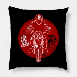 Work Hard Stay Humble Into The Wild Pillow