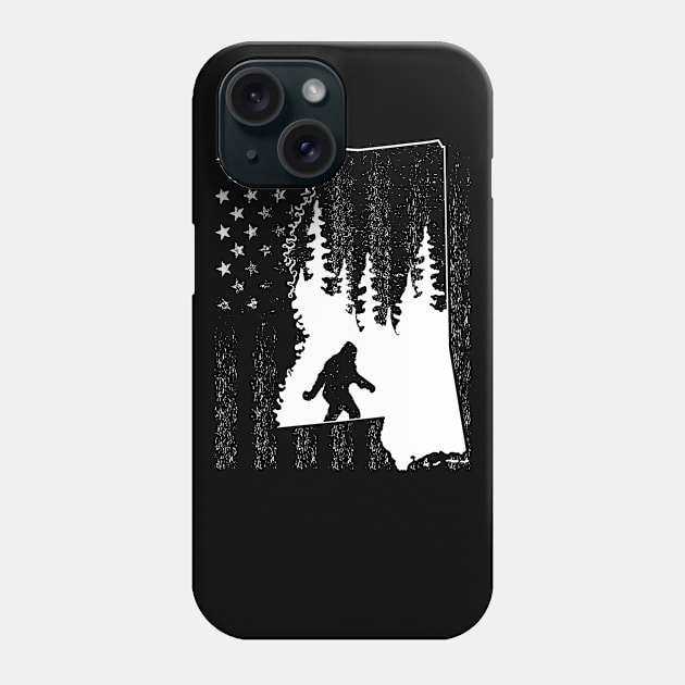 Mississippi Bigfoot American Flag Phone Case by Tesszero