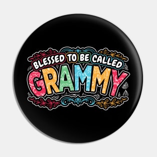 Blessed to be Called Grammy Grandma Gifts Pin