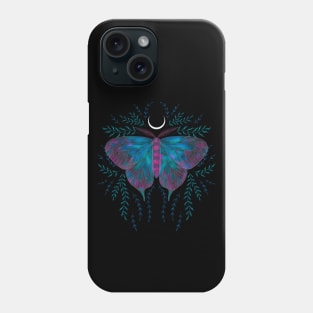 Illustration night butterfly Phone Case