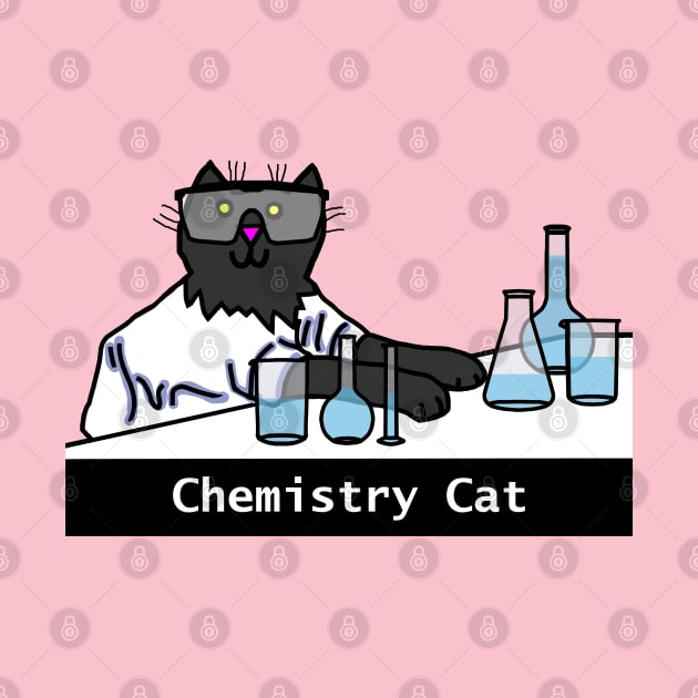 Funny Chemistry Science Cat by ellenhenryart