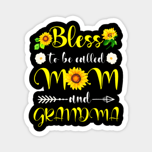 Sunflower Blessed To Be Called Mom And Grandma Mothers Day Magnet