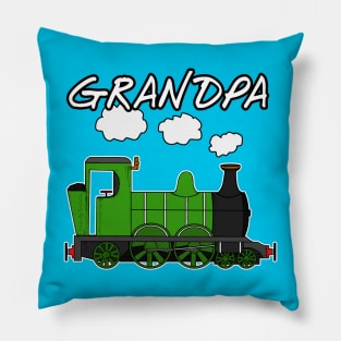 Father's Day Steam Train Grandpa Pillow