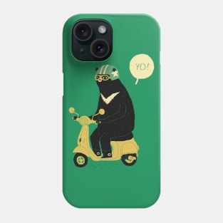 scooter bear Phone Case