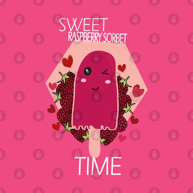 Raspberry sorbet Kawaii Cute Sweet Raspberry Sorbet Time by Day81