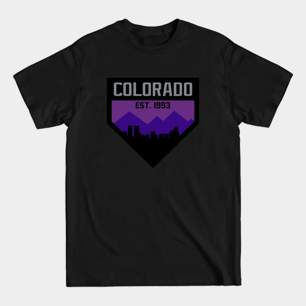 Discover Colorado Skyline Home Plate - Colorado - T-Shirt