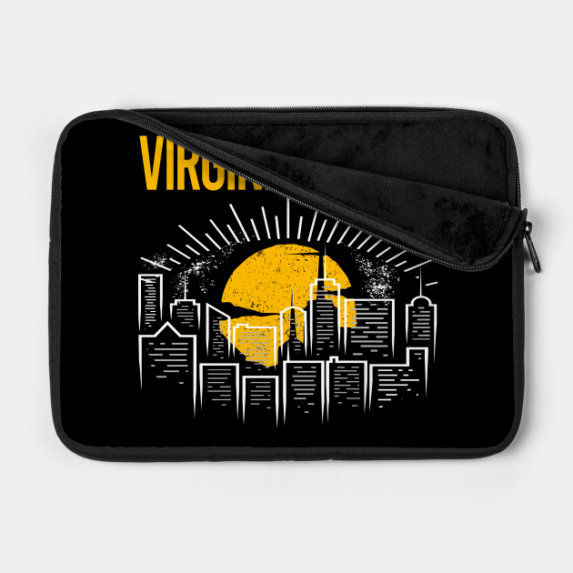 Discover Yellow Moon Virginia Beach - Virginia Beach - Laptop Case