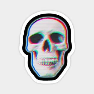 Glitch Skull Magnet