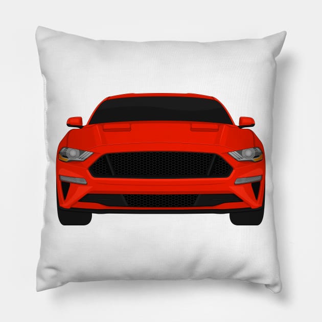 Mustang GT Race-Red Pillow by VENZ0LIC