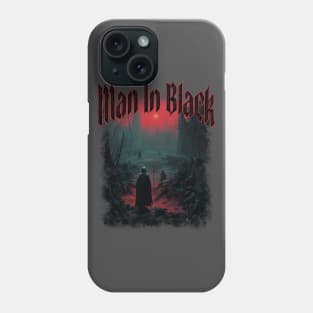 Man In Black Death Metal Heavy Rock Phone Case