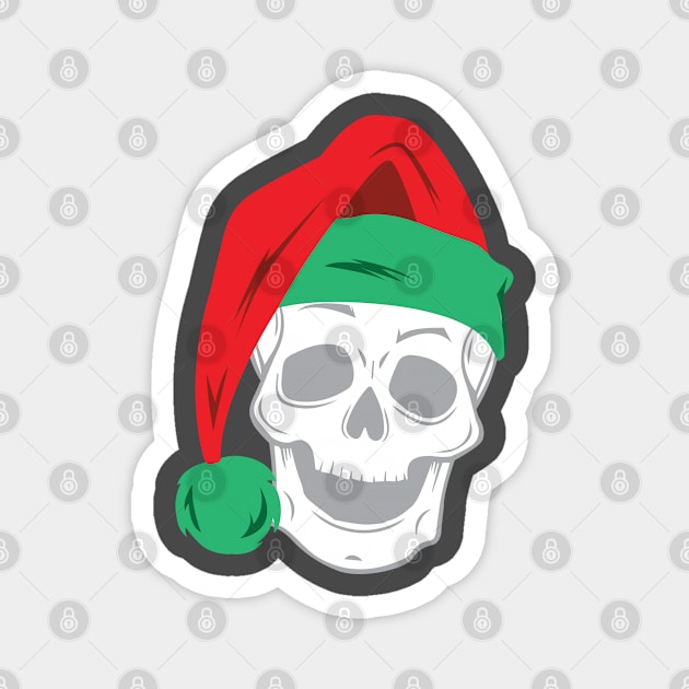 Santa Skull Magnet by TeePixelate