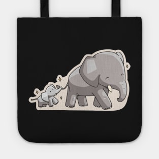 Happy Mommy Elephant Tote