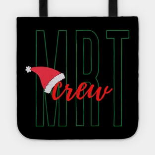 MRT Crew with Santa Hat Black Background Tote