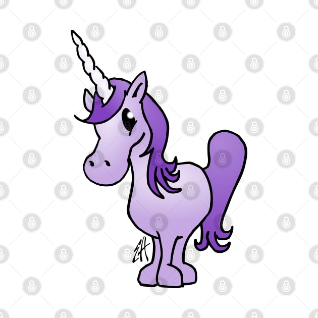 Purple unicorn by Cardvibes