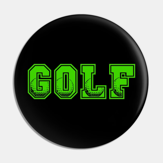 Pro Golf Player Pin by Sanu Designs