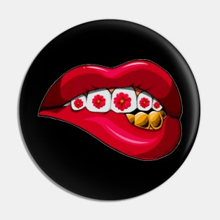 Red Lips Pin