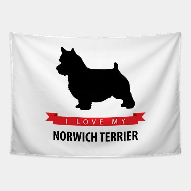 I Love My Norwich Terrier Tapestry by millersye