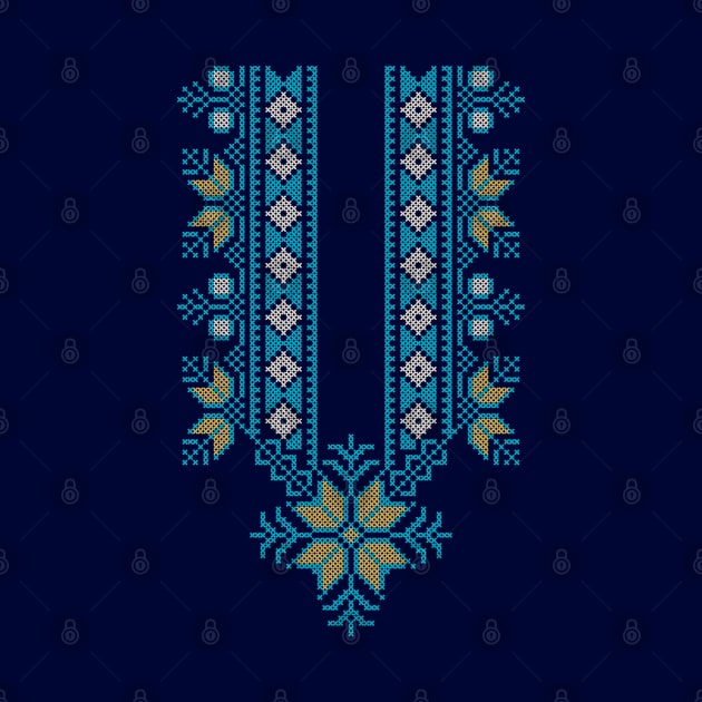 Palestinian Jordanian Traditional Tatreez Realistic Embroidery Design #14 crm-tqz by QualiTshirt