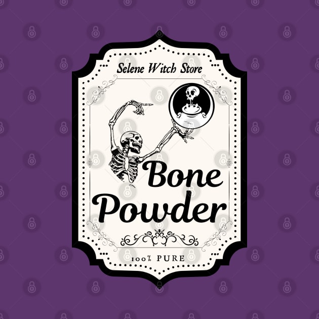 Vintage Label: 100% Pure Bone Powder from Selene Witch Store by SeleneWitchStore