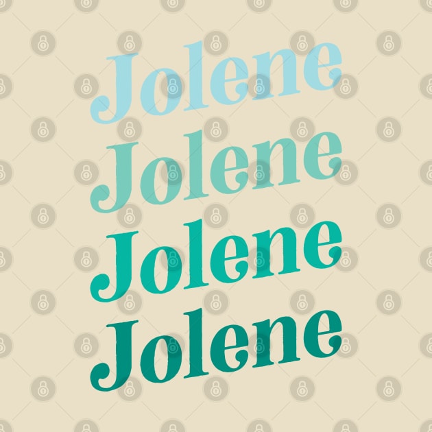 Jolene Retro Boho Typography Design in Vintage Teal Color Combo by KodiakMilly