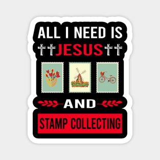 I Need Jesus And Stamp Collecting Stamps Philately Philatelist Magnet