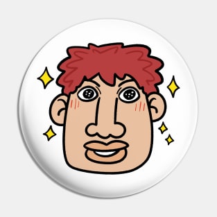 red hair guy is happy when see you Pin