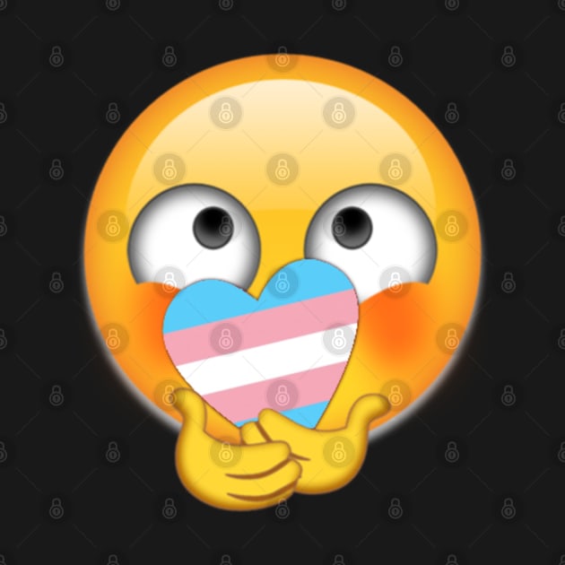 Trans Shy Heart Emoji by metanoiias