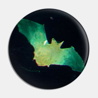 Green Galaxy Emo Bat Pin