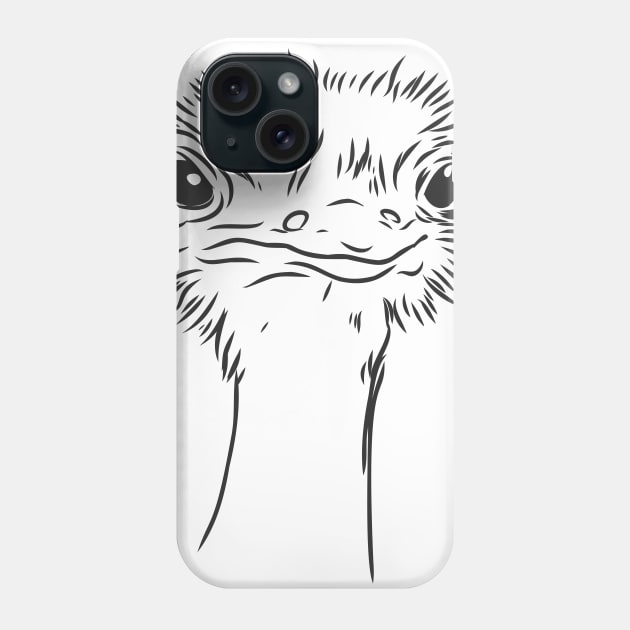 милый страус Phone Case by Elala