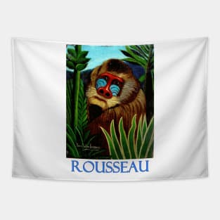 Mandrill in the Jungle by Henri Rousseau Tapestry