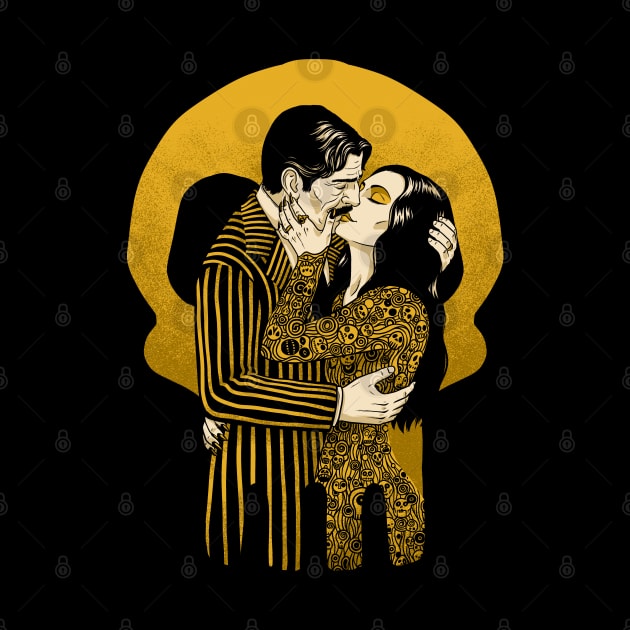 Goth Love Couple - Horror Painting Gift by Studio Mootant