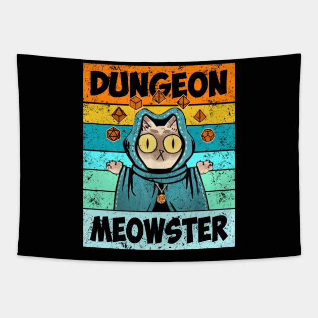 Dungeon Meowster Dragons and Cats Gifts for Men Women Kids Tapestry by Jason Smith