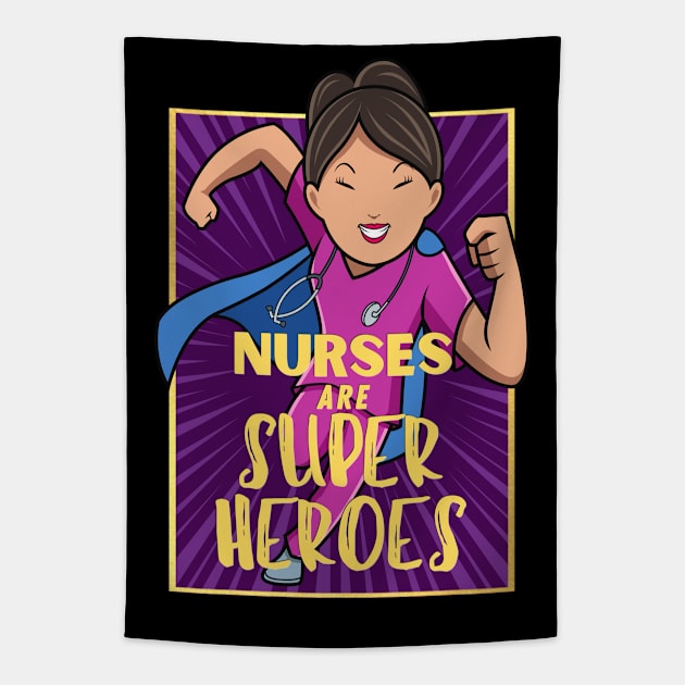 Nurses are superheroes Tapestry by Clutterbooke