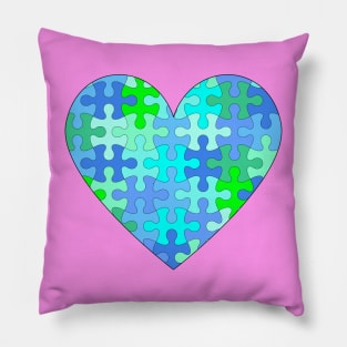 Heart of a Puzzle Pillow