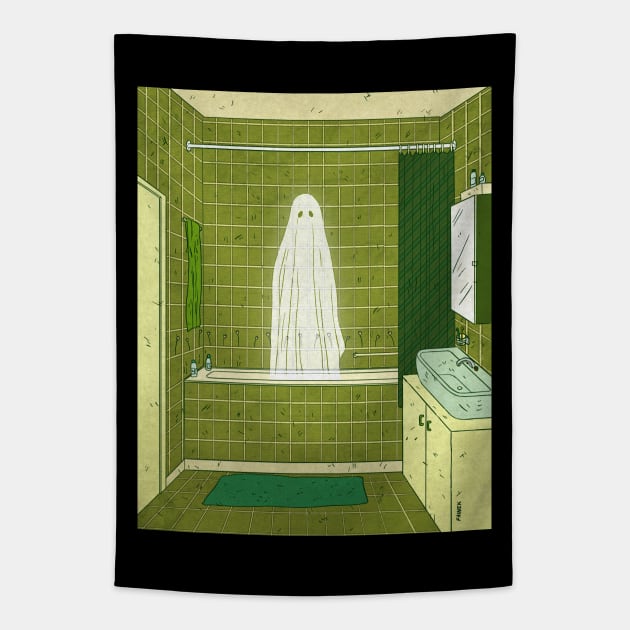 Bathtub Ghost Tapestry by fainek