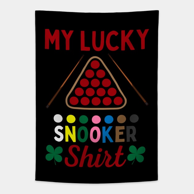 My Lucky Snooker Tee Tapestry by footballomatic