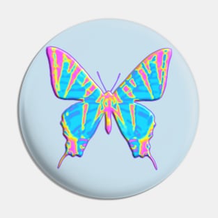 Aqua and Pink Tiger Swallowtail Butterfly Pin