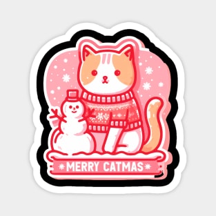 Merry CatMas Magnet