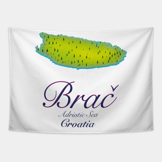 Brač Croatia Tapestry by nickemporium1