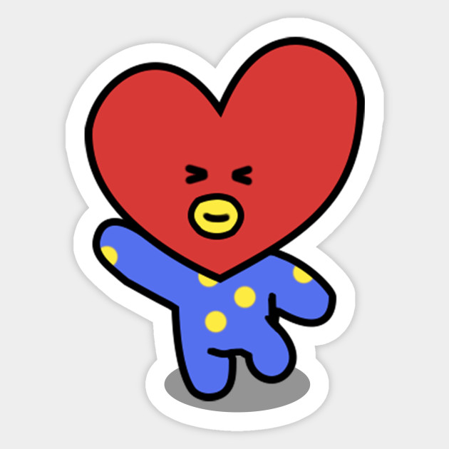 tata bts bt21 tata pegatina teepublic mx