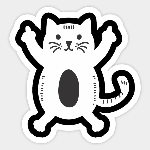 Kitten Funny Animals Cheeky Cat Middle Finger Cat Humor
