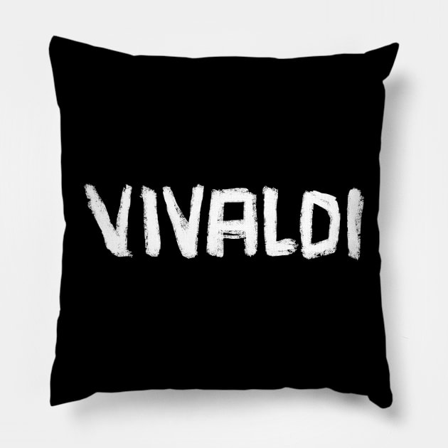 Classic Music Composer: VIVALDI Pillow by badlydrawnbabe