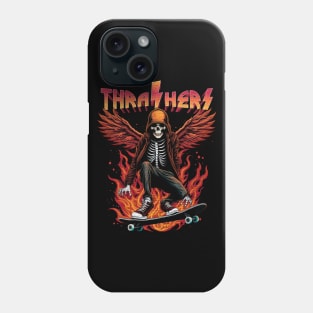 Thrashers Skeleton Skater Phone Case