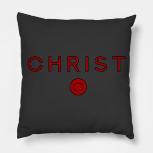 Christ - Christian Symbol and Text Pillow